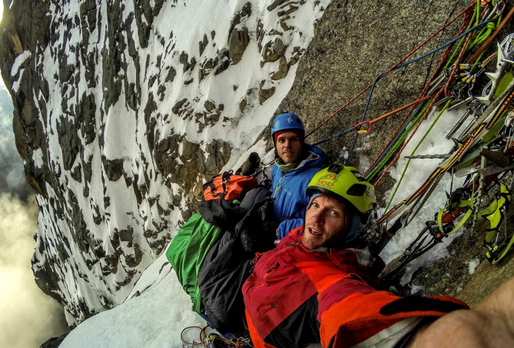 2018, bivacco nel Diamond Couloir, foto di Trystan Firman