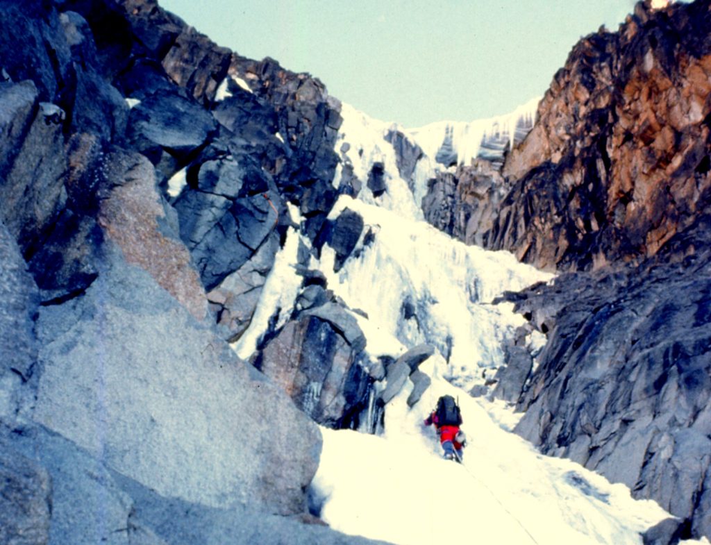 Diamond Couloir 1989, foto di Alberto Rampini