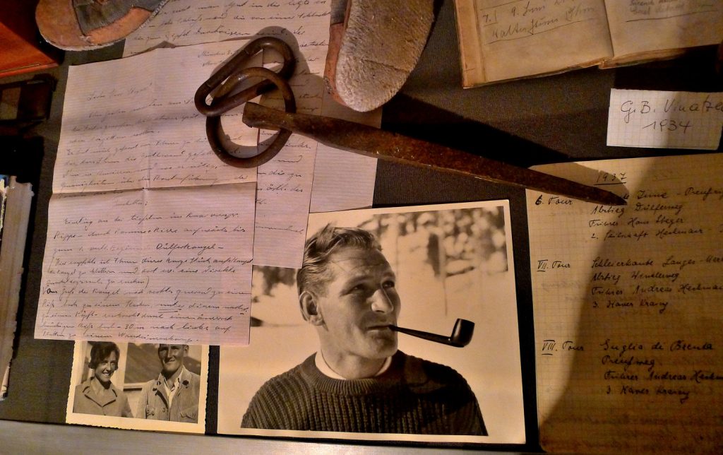 Foto e cimeli nel MMM Dolomites di Monte Rite, foto Stefano Ardito