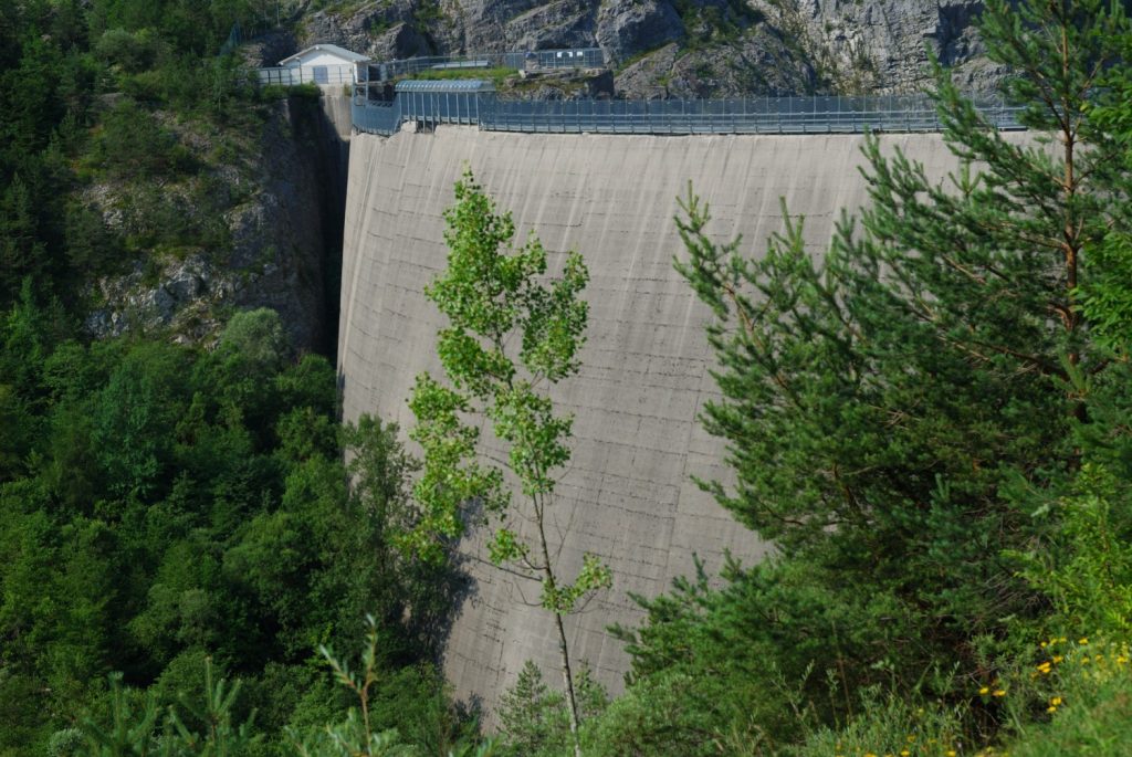 La diga del Vajont, oggi, foto SA