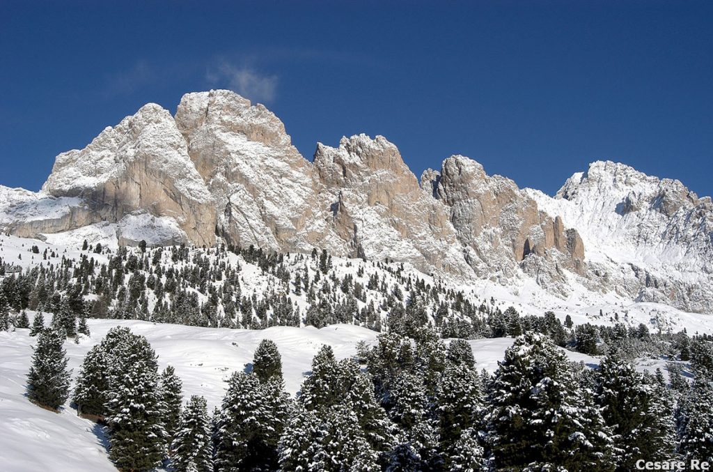 Le Odle lungo il percorso per il Rifugio Firenze , foto Cesare Re