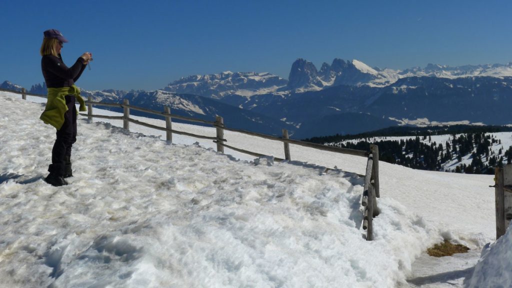 Le Dolomiti dall'Alpe di Villandro, foto Stefano Ardito