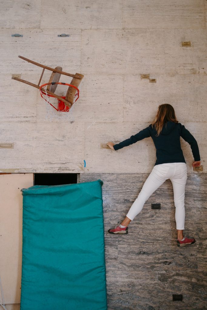 Prove di salita durante la visita Foto Erika Zucchiatti