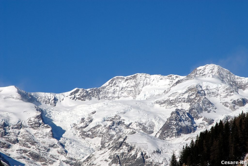 Il Monte Rosa, con i Lyskamm. Foto Cesare Re