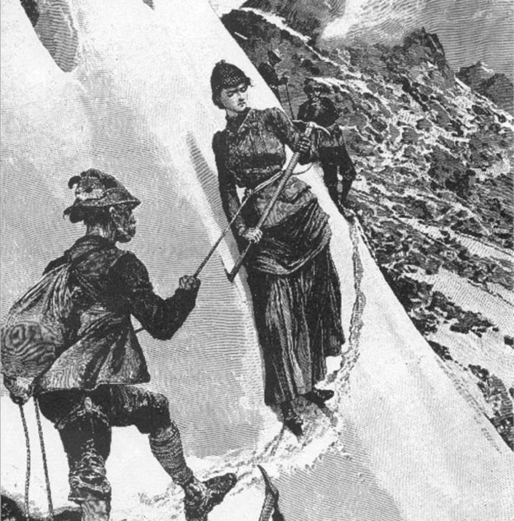 Isabelle Straton sui ghiacciai del Bianco @ pointeisabelle.com