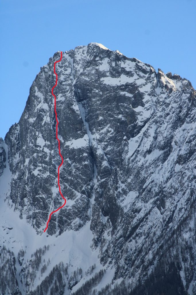 La via aperta da Manzi e Giacomelli sul Pizzo di Prata FB I Ragni di Lecco