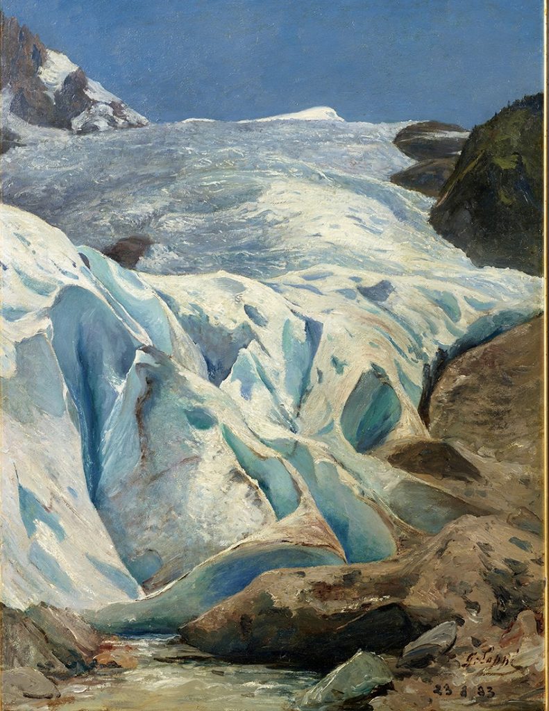 Le Glacier des Bossons vu de la Montagne de la Côte @Fonds photographique Amis de Gabriel Loppé