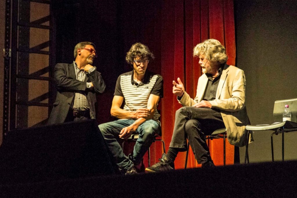 Luca Calvi con Hansjoerg Auer e Messner