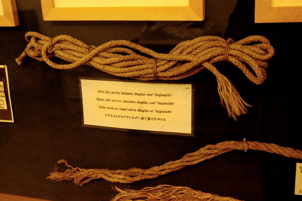 Museo Alpino di Zermatt, la corda spezzata del 1865, foto Stefano Ardito