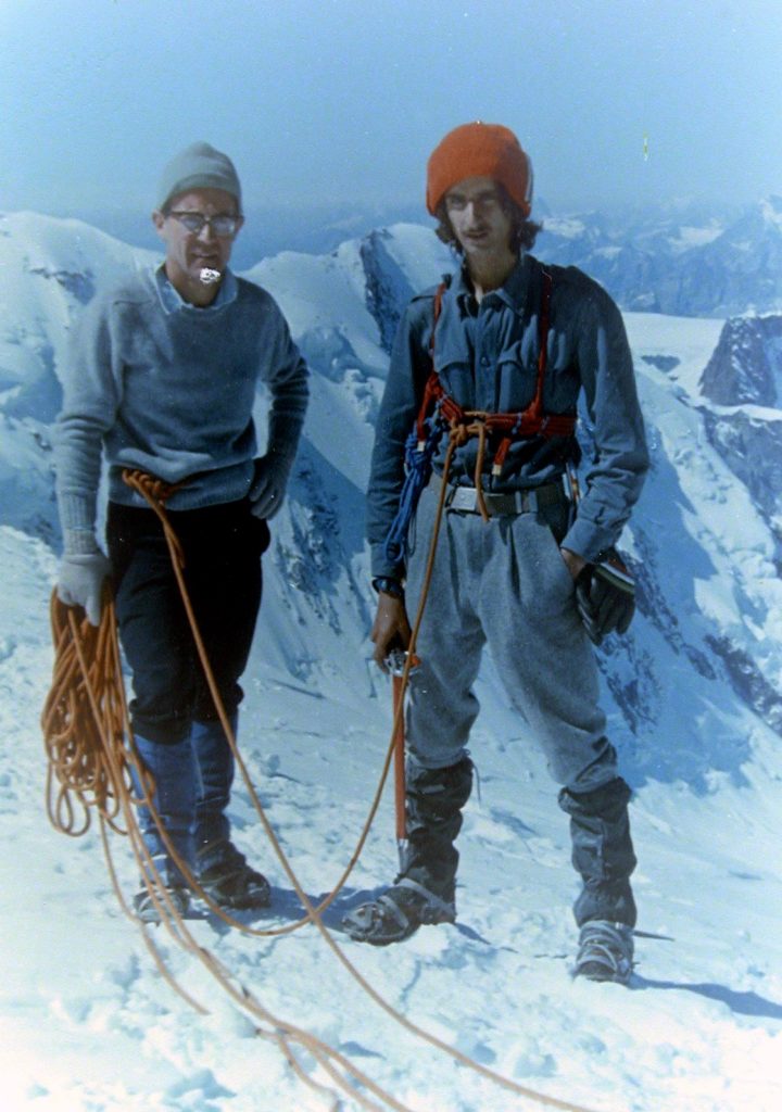 Piergiorgio De Paulis (a destra) sul Monte Rosa