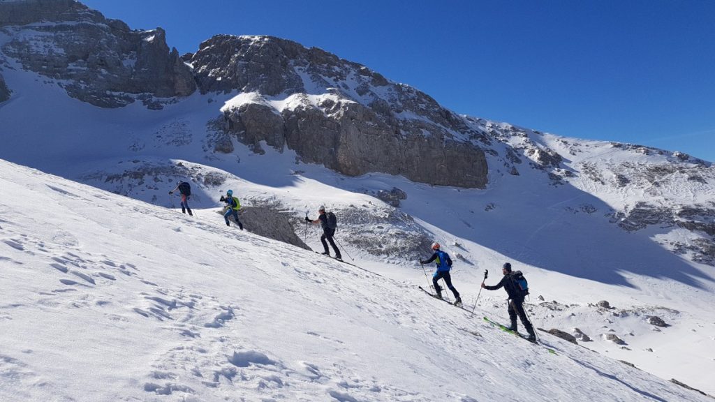 Il gruppo dei quattro in allenamento