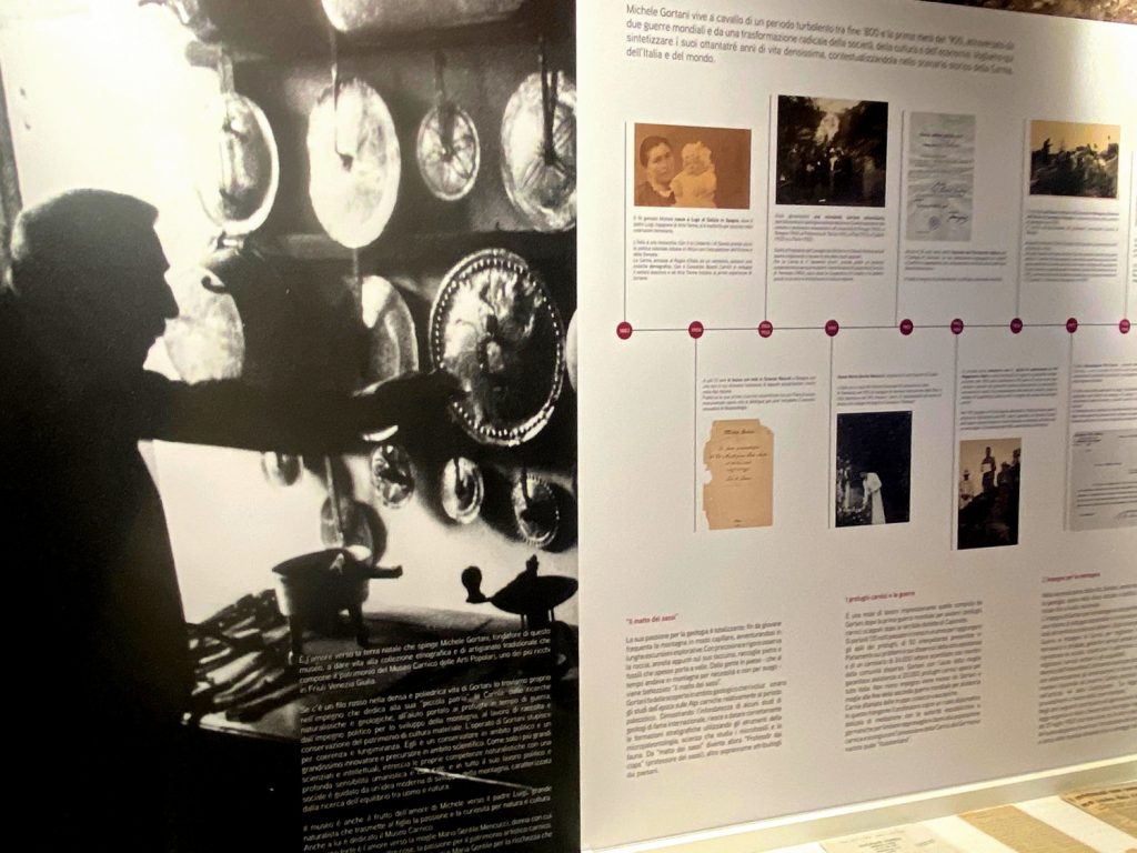 Dettaglio della sala dedicata a Gortani, foto Melania Lunazzi