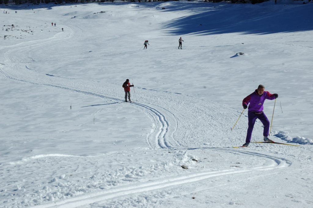 Fondisti alla Macchiarvana. Foto Stefano Ardito