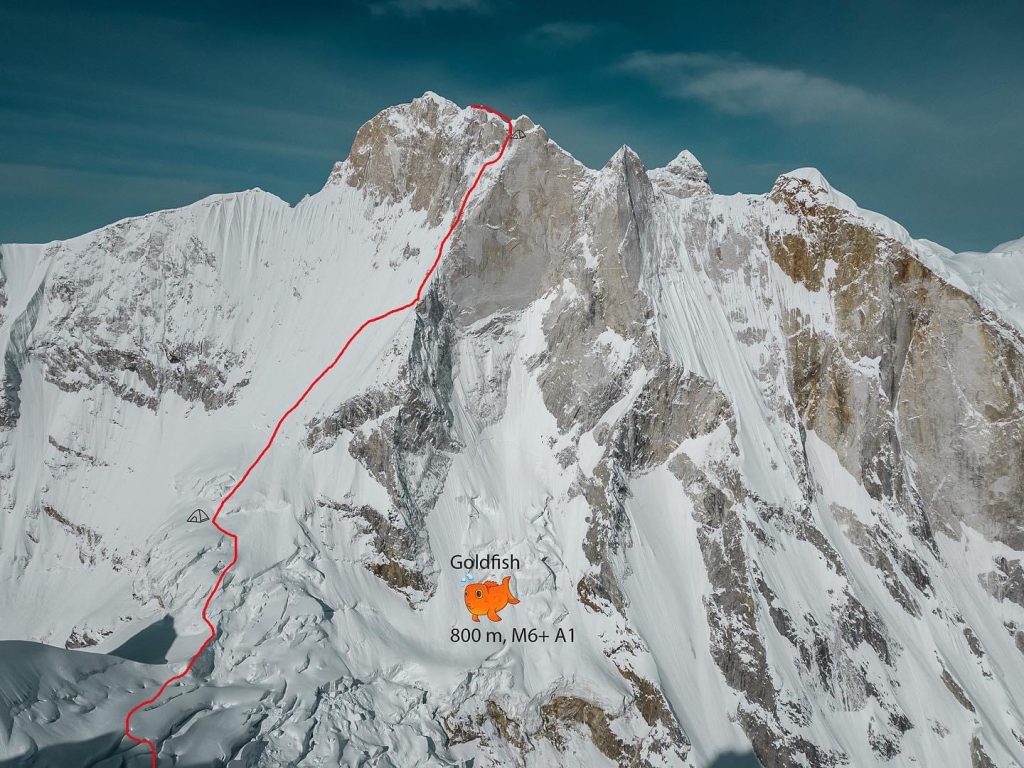 Goldfish, la via aperta sul Meru con Robert Schaeli e Simon Gietl