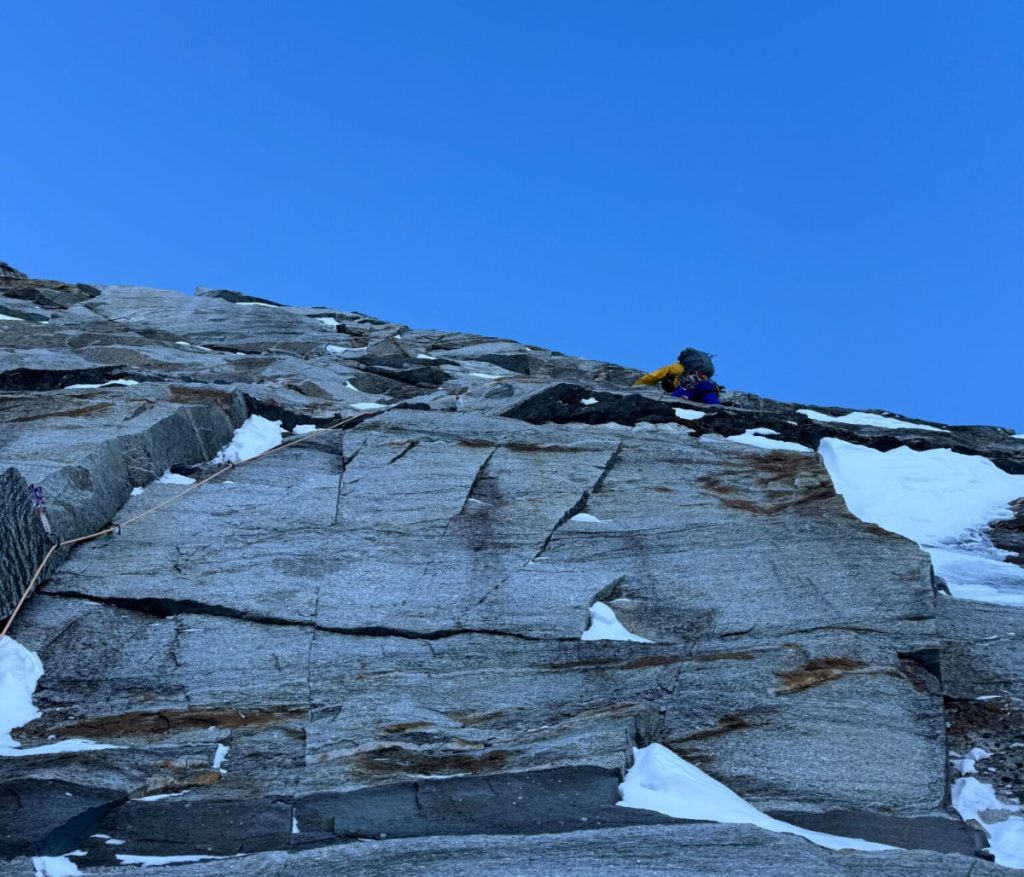 Il primo tiro della via