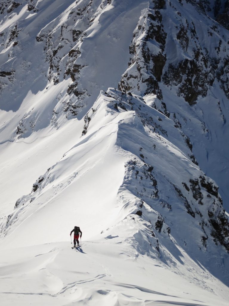 In vista della vetta del Monte Rosso