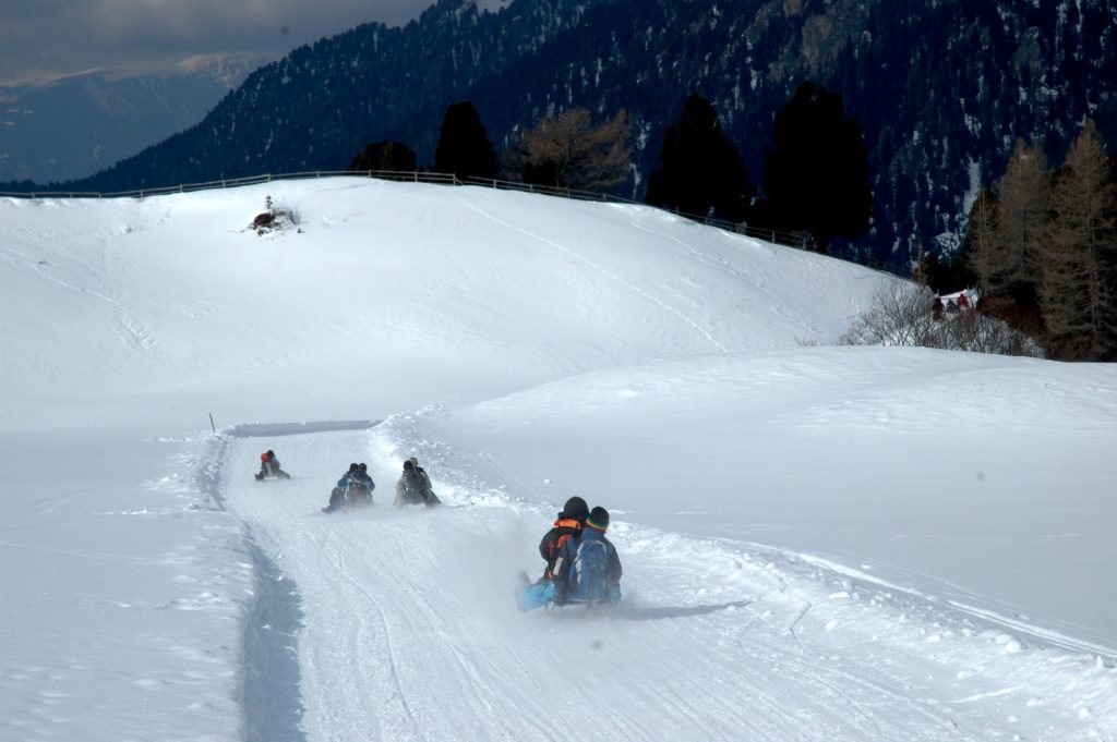 La discesa da Malga Gampen, foto Stefano Ardito