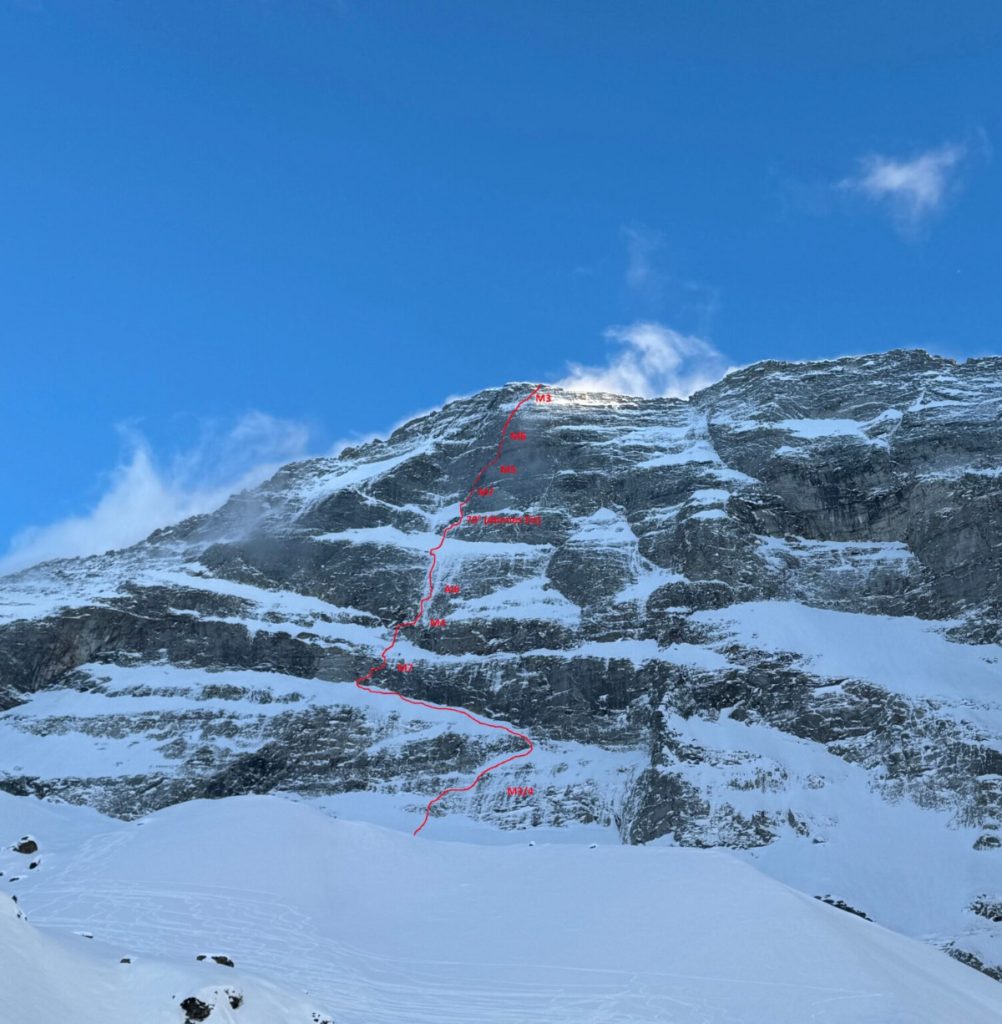 La nuova via di Sieberer e Waldner sulla Nord dello Schrammacher