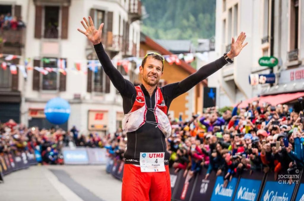 Francois D'Haene in occasione della sua ultima vitoria all'UTMB @-Jocelin-Chavy