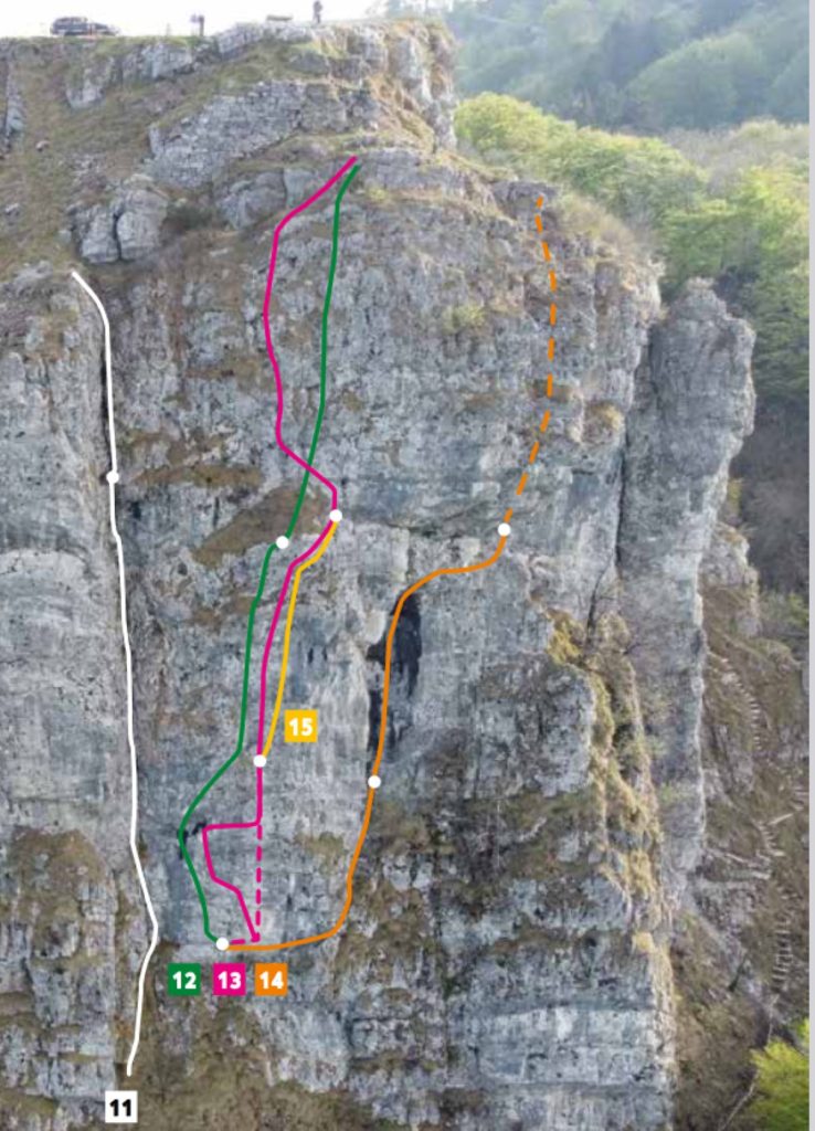 Un settore di arrampicata