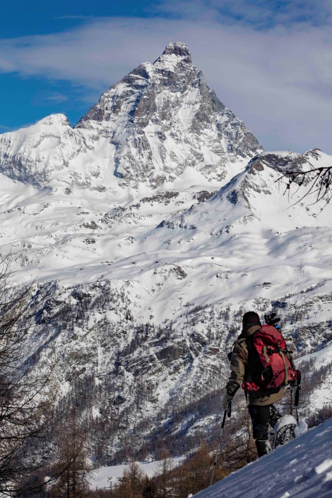 Con il Cervino di fronte agli occhi