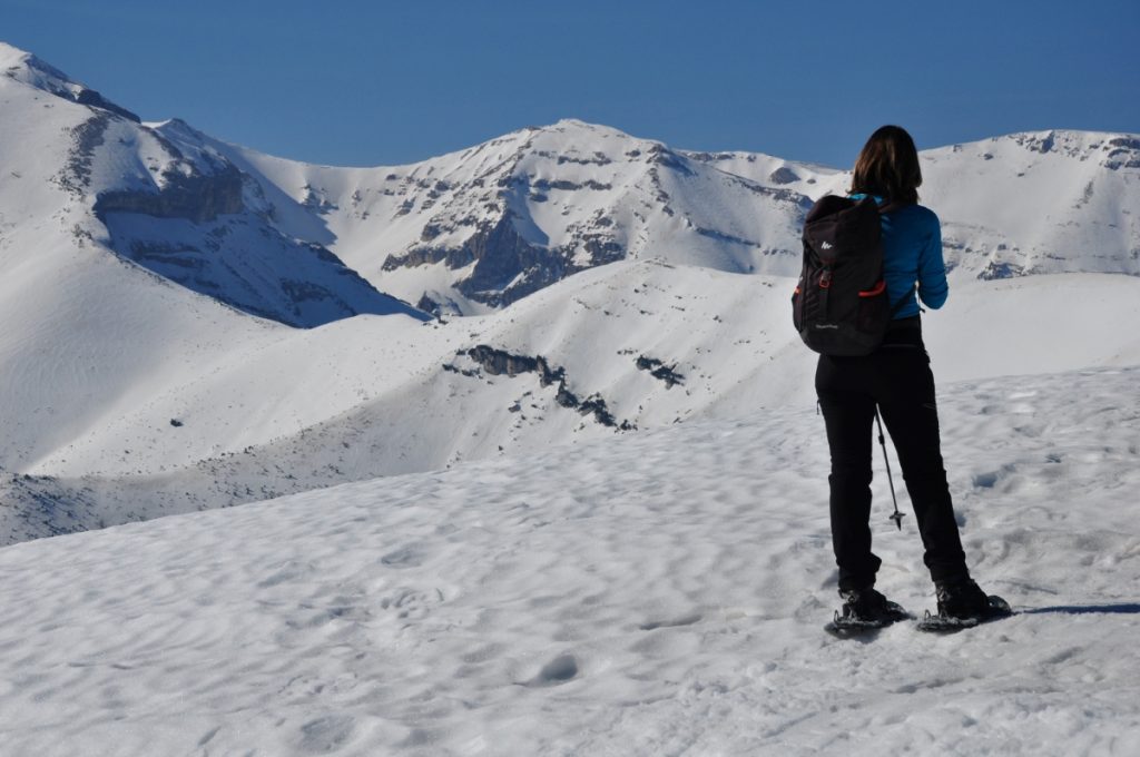 Con le ciaspole verso il Blockhaus, foto Stefano Ardito