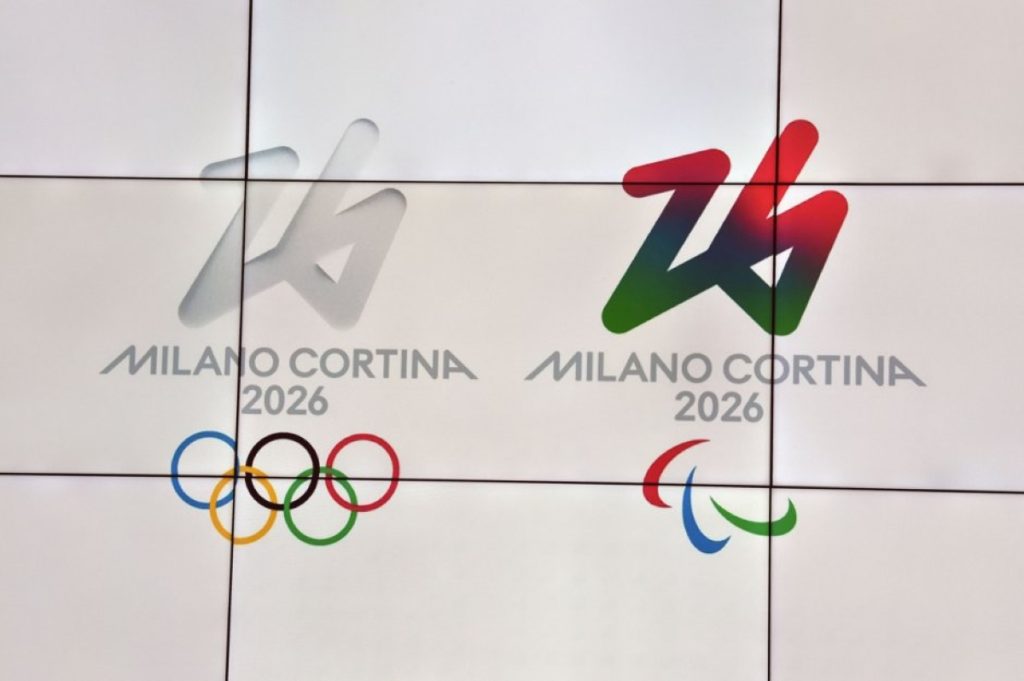 Il logo delle Olimpiadi 2026. Foto Mezzelani, www.coni.it