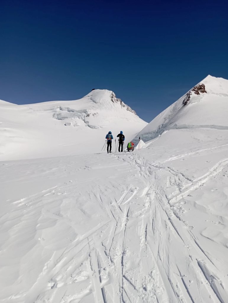 La Punta Gnifetti vista dalla zona del Colle del Lys. Foto FB Melissa Iron Paganelli