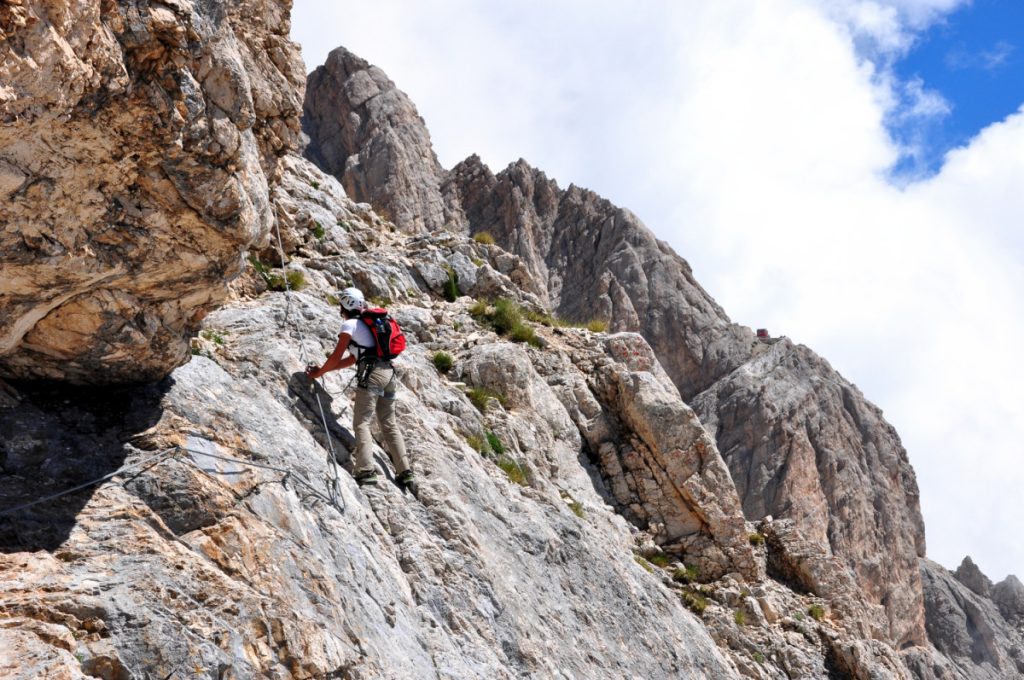 La ferrata per il bivacco Bafile, foto SA