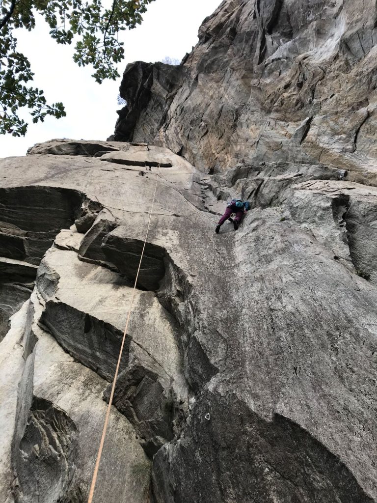 Sul Paretone di Arnad. Foto Andrea Duc