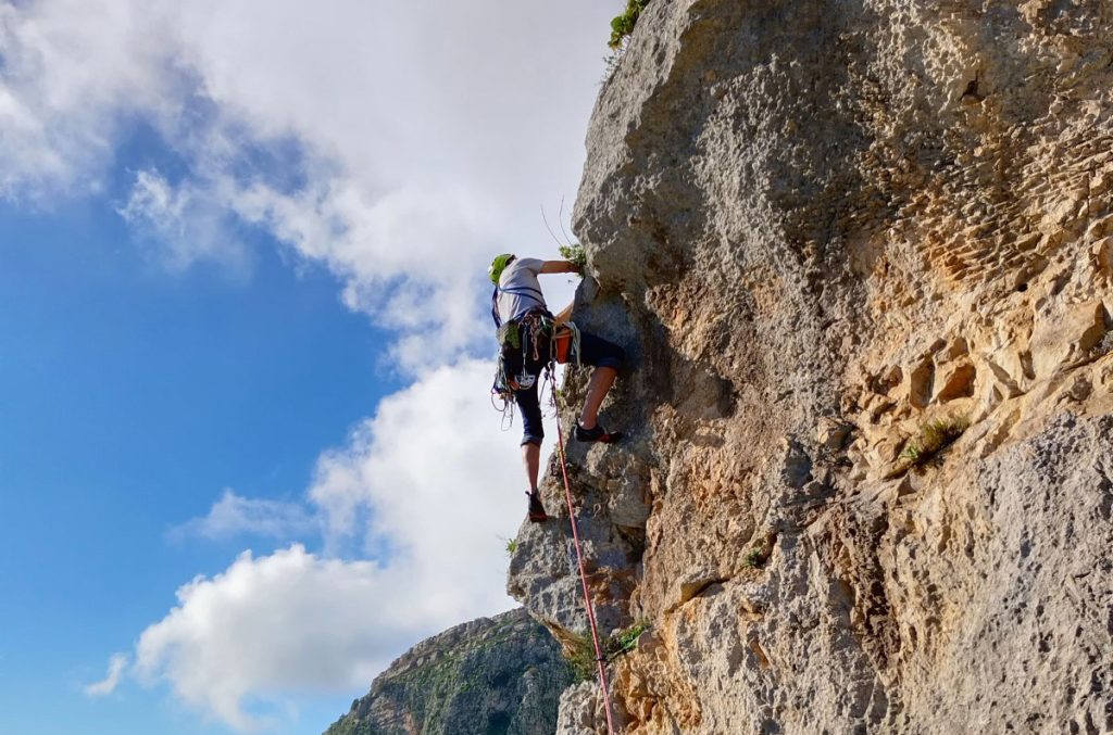 Fabrizio Miori sulla prima parte dello spigolo