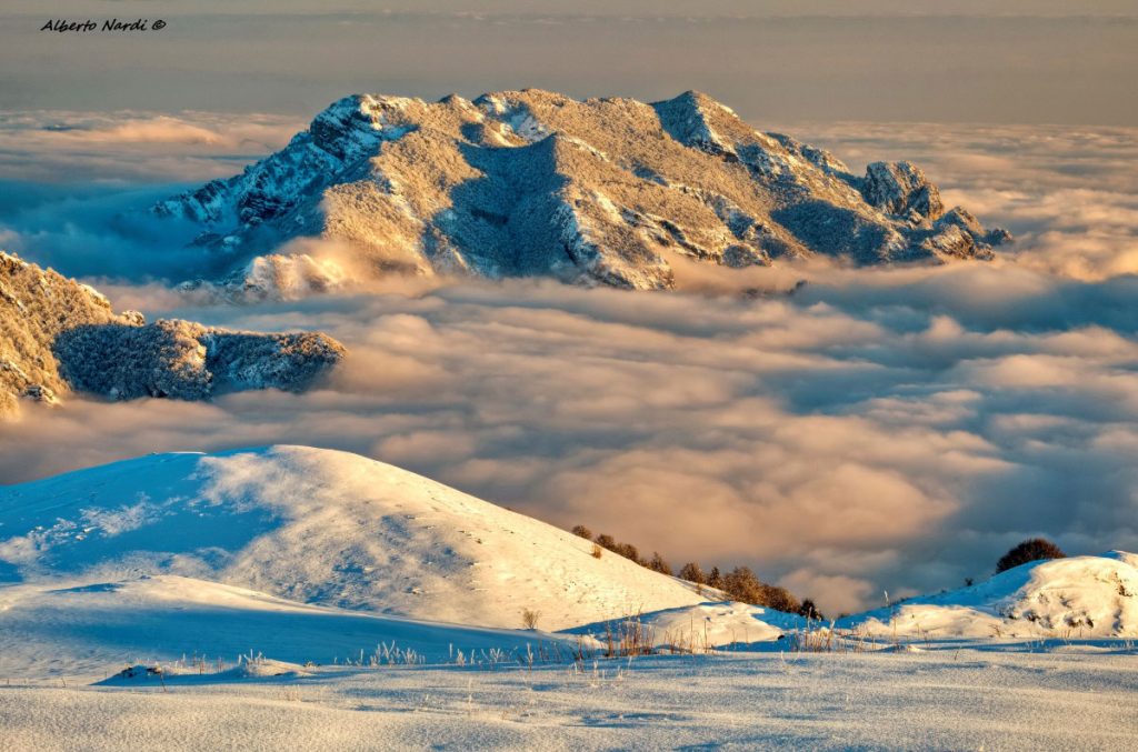 Il Monte Sordanello come appare durante l'escursione verso il Rifugio Gherardi. Foto Alberto Nardi