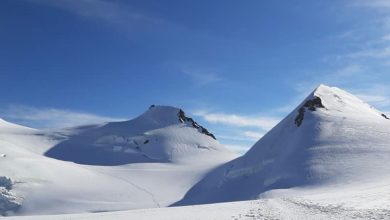 La Punta Gnifetti vista dal Colle del Lys. Foto Ugo Pozzati