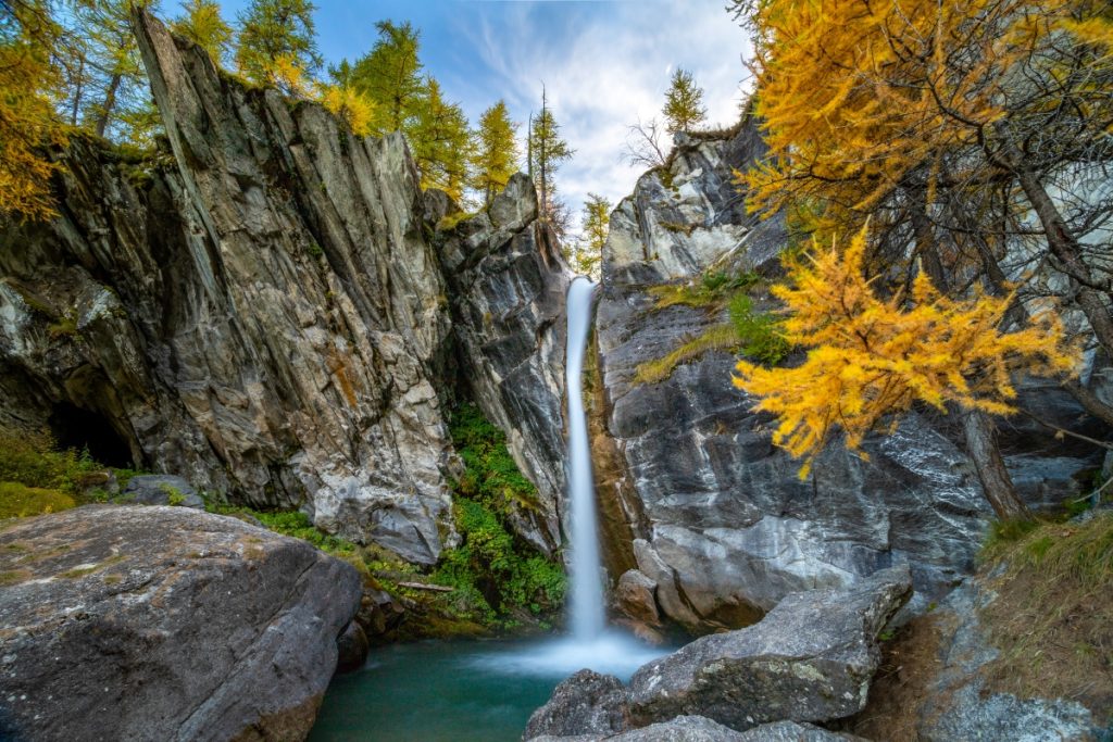 La cascata del Pis del Passet, in val Maira (CN) @AdobeStock