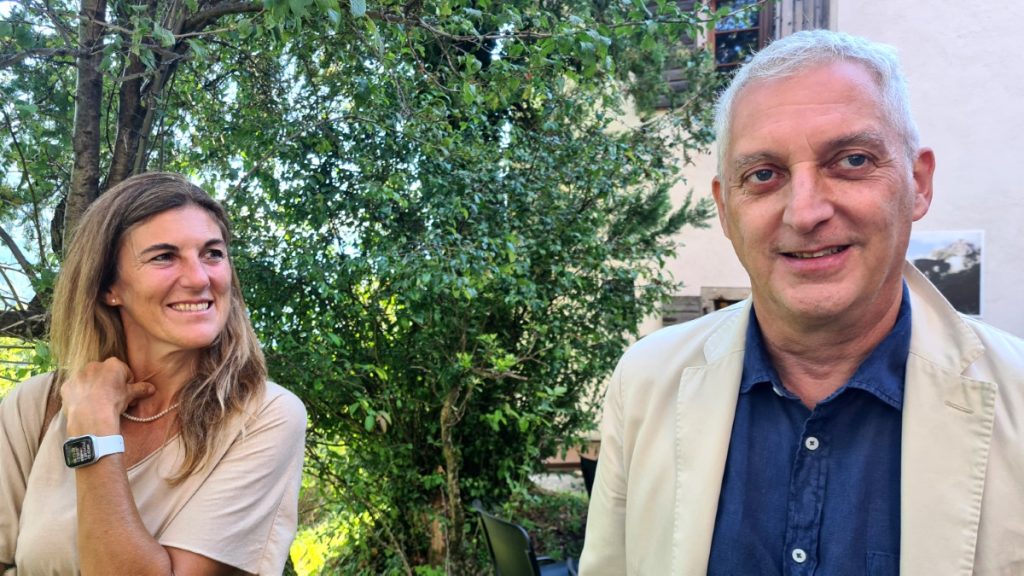 Andrea Zannini con Melania Lunazzi, autrice dell