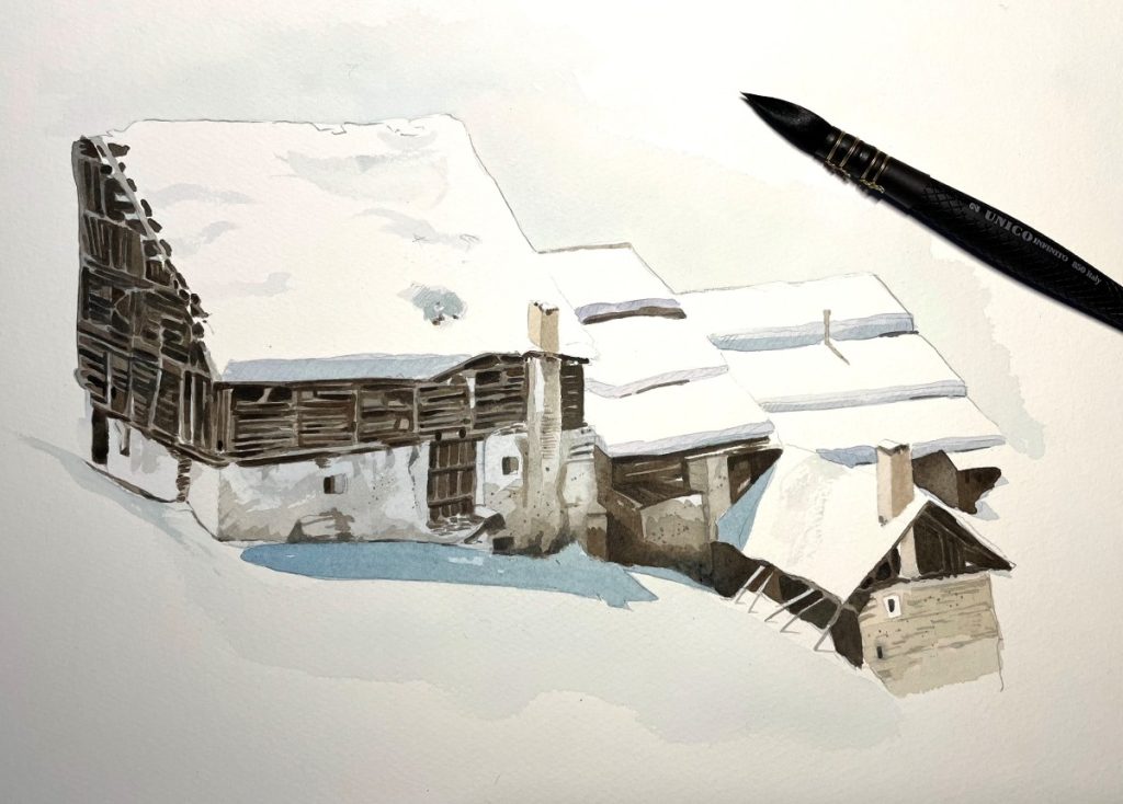 Baite di Thuras (TO) sotto la neve. @Albano Marcarini