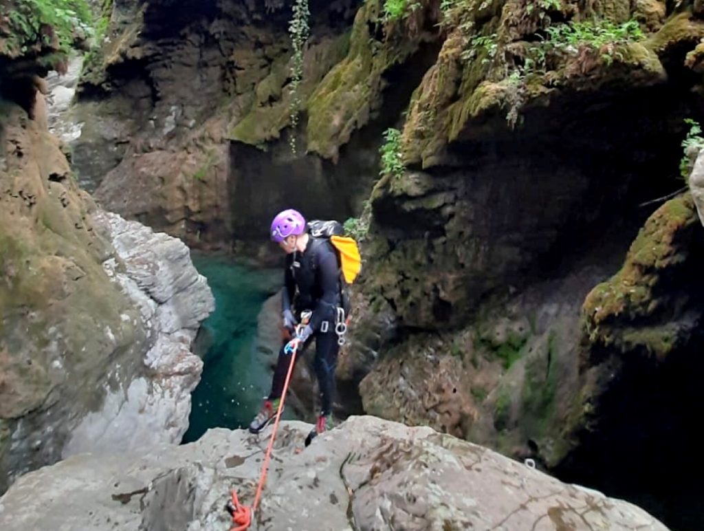 Canyoning in Val Bodengo, una scoperta di Renata oggi meta frequentatissima dagli appassionati