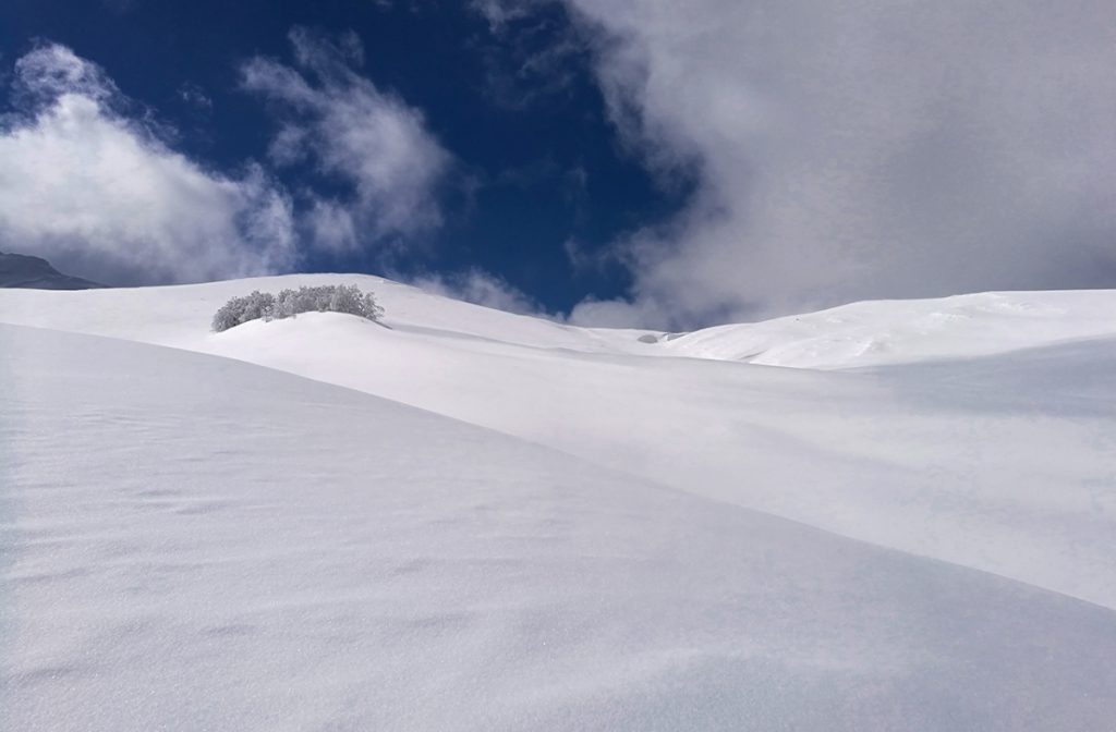 Gli aperti pendii del tratto finale dell