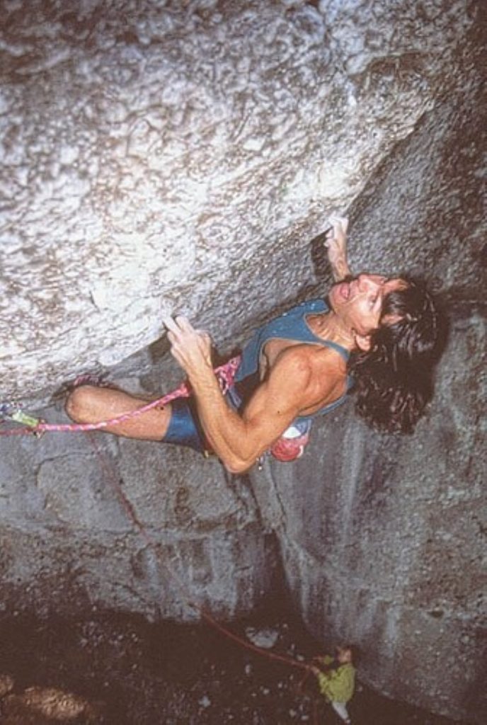 Gullich su Action Directe. Foto Climbing in the 80s