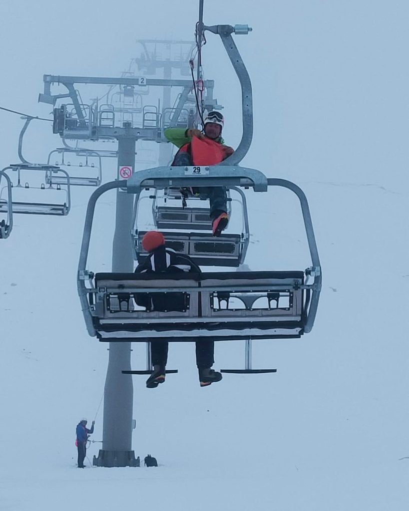 Il collaudo della nuova seggiovia di Ovindoli