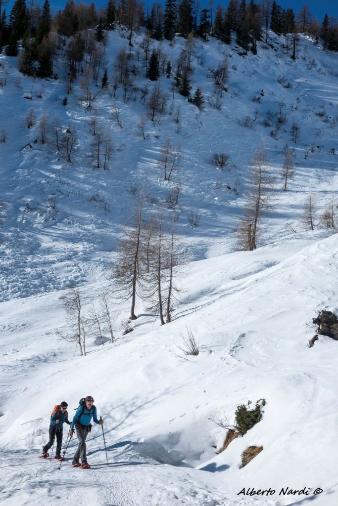 La traccia è quasi sempre ben battuta. Foto Alberto Nardi