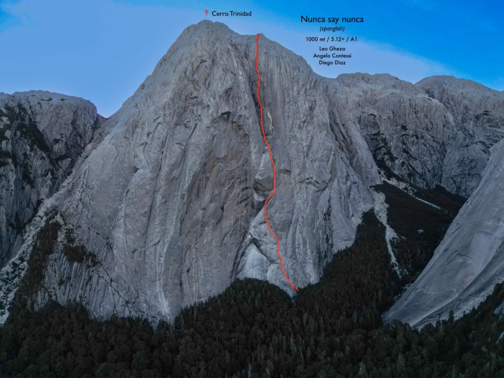 La via aperta sul Cerro Trinidad. Foto Archivio Leo Gheza