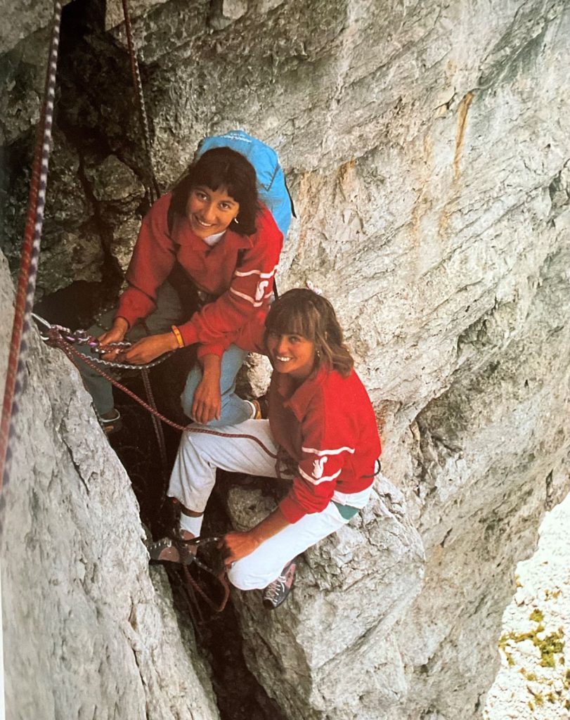 Nadia Dimai ( a sinistra) e la compianta Maria Clara Iaia Walpoth