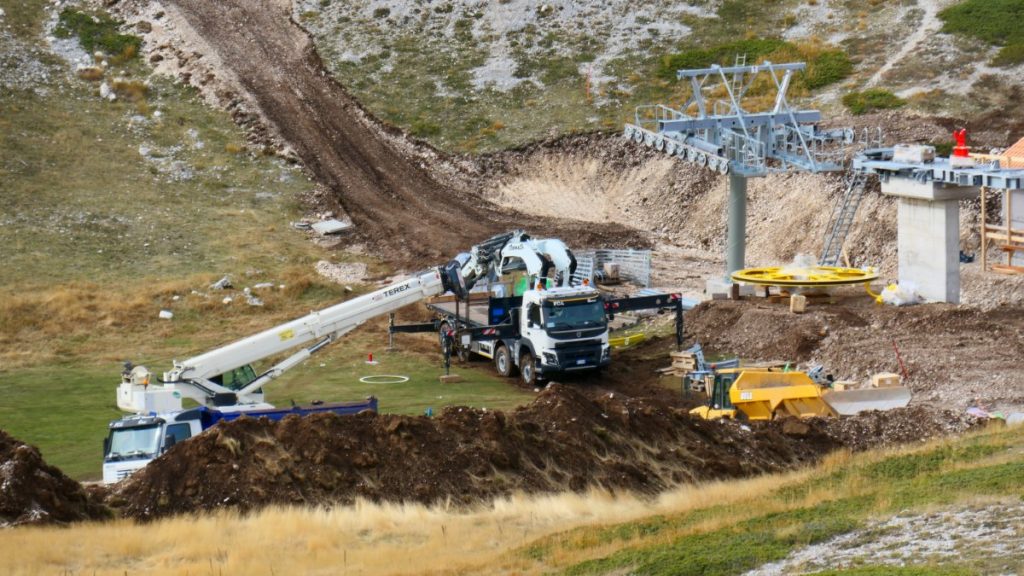 Novembre 2023, il cantiere della nuova seggiovia, foto SA