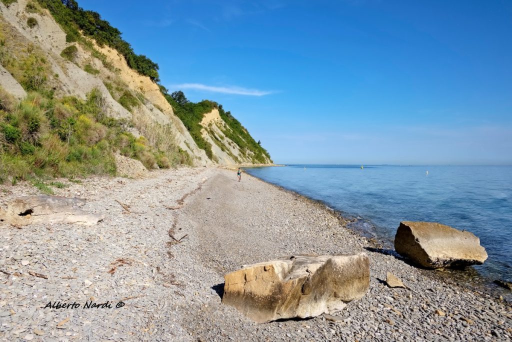 Si cammina anche su spiagge in questa stagione deserte. Foto Alberto Nardi