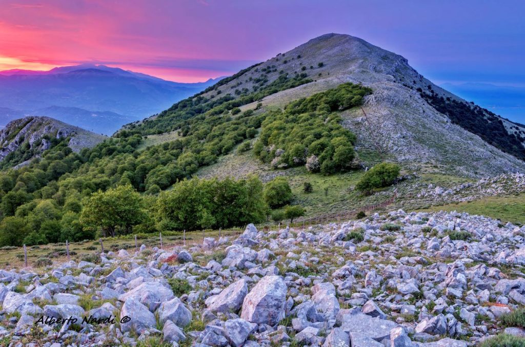 Alba sul Monte Bulgheria nel Parco Nazionale del Cilento. Foto Alberto Nardi