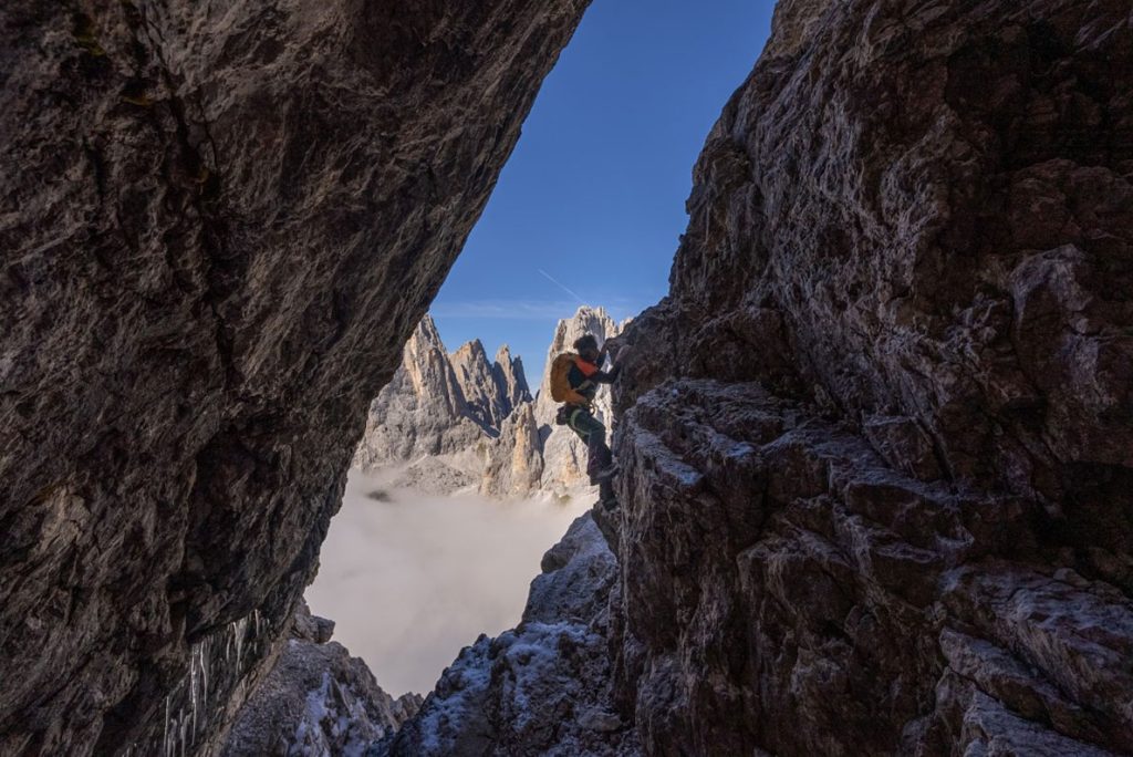 Aquile in arrampicata nel Gruppo delle Pale (immagine dal film I Pionieri)