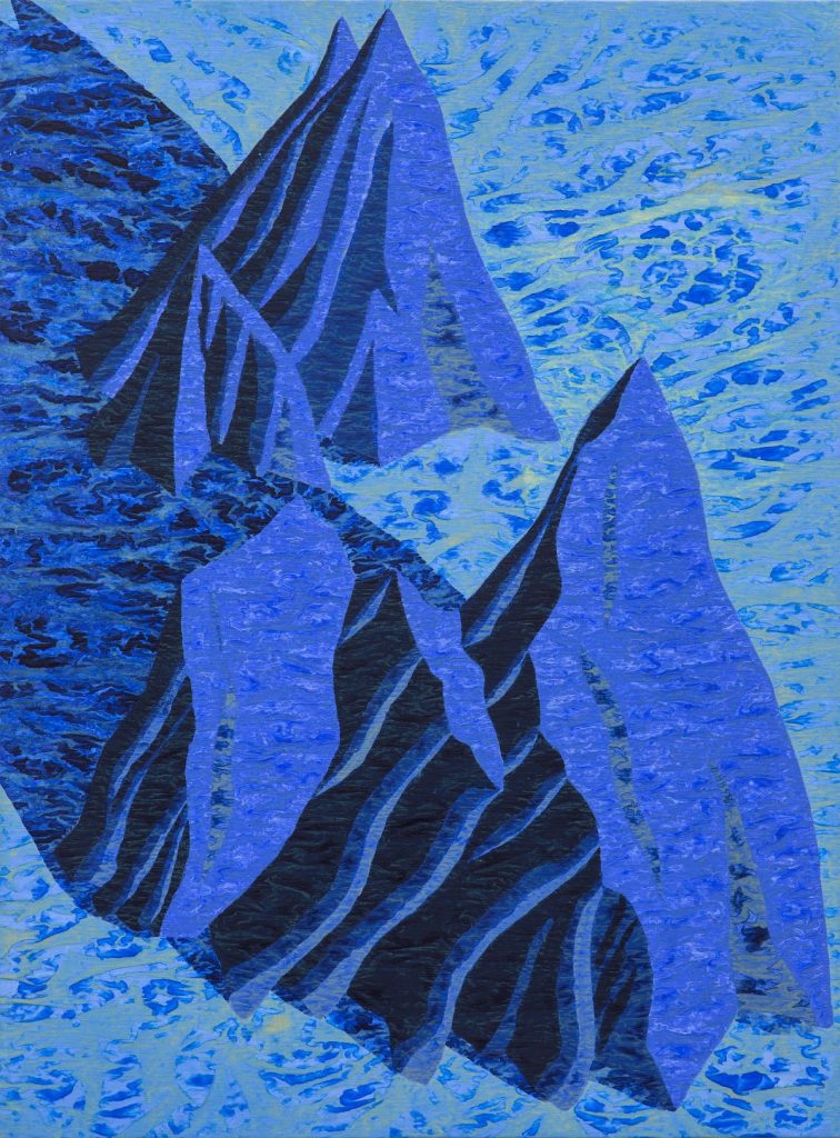 Montagne, 1995,acrilico su carta intelata, 93.5x69cm @Galleria Umberto Di Marino