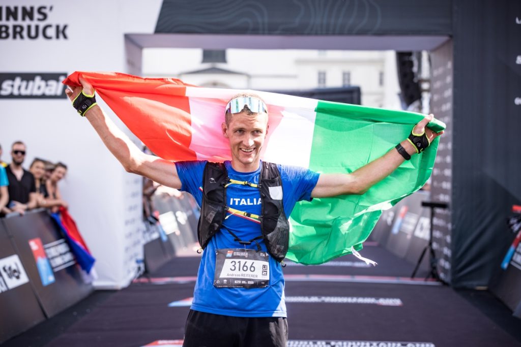 Reiterer dopo l'arrivo ai Mondiali di Innsbruck. Foto Maurizio Torri