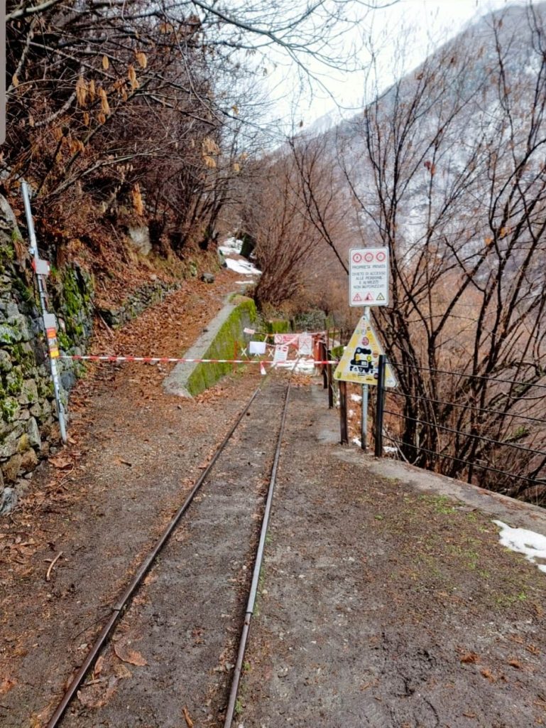 Tracciolino chiuso per frane @ Comune di Verceia